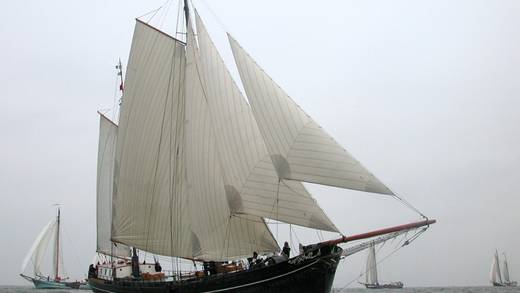 Klipper Aldebaran onder zeil