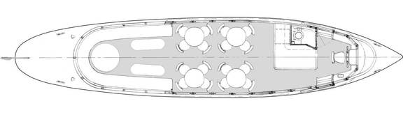 Plattegrond van salonboot Belle van Zuylen