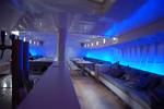 Salon van de Hoge Wier met blauwe sfeerverlichting