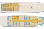 Plattegrond van de tweemastklipper Mars