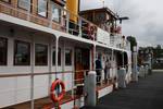 Buitendek langs de salon van stoomschip Succes