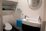Badkamer van de Wilhelmina met toilet en wastafel