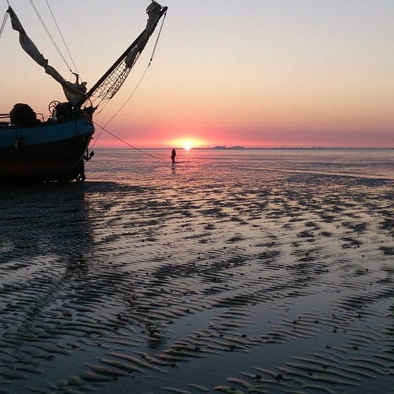BootBootBoot tjalk Linquenda Waddenzee droogvallen